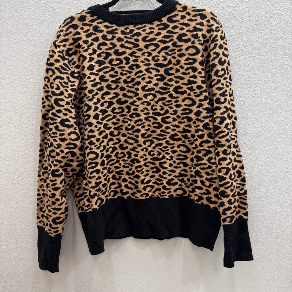 Marled Animal Print Sweater Size 3X Top Womens Fall Winter - Picture 4 of 6